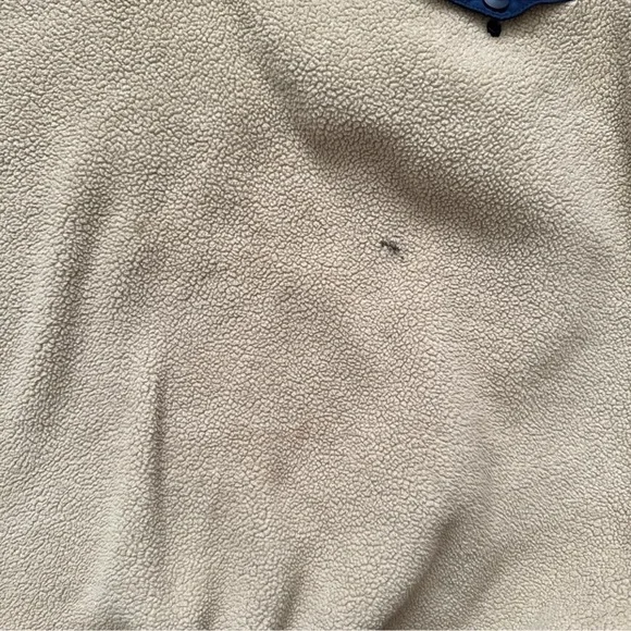 Patagonia Baggy Relaxed Fit Synchilla Beige Fleece Snap-T Fleece Pullover Jacket - Picture 2 of 5